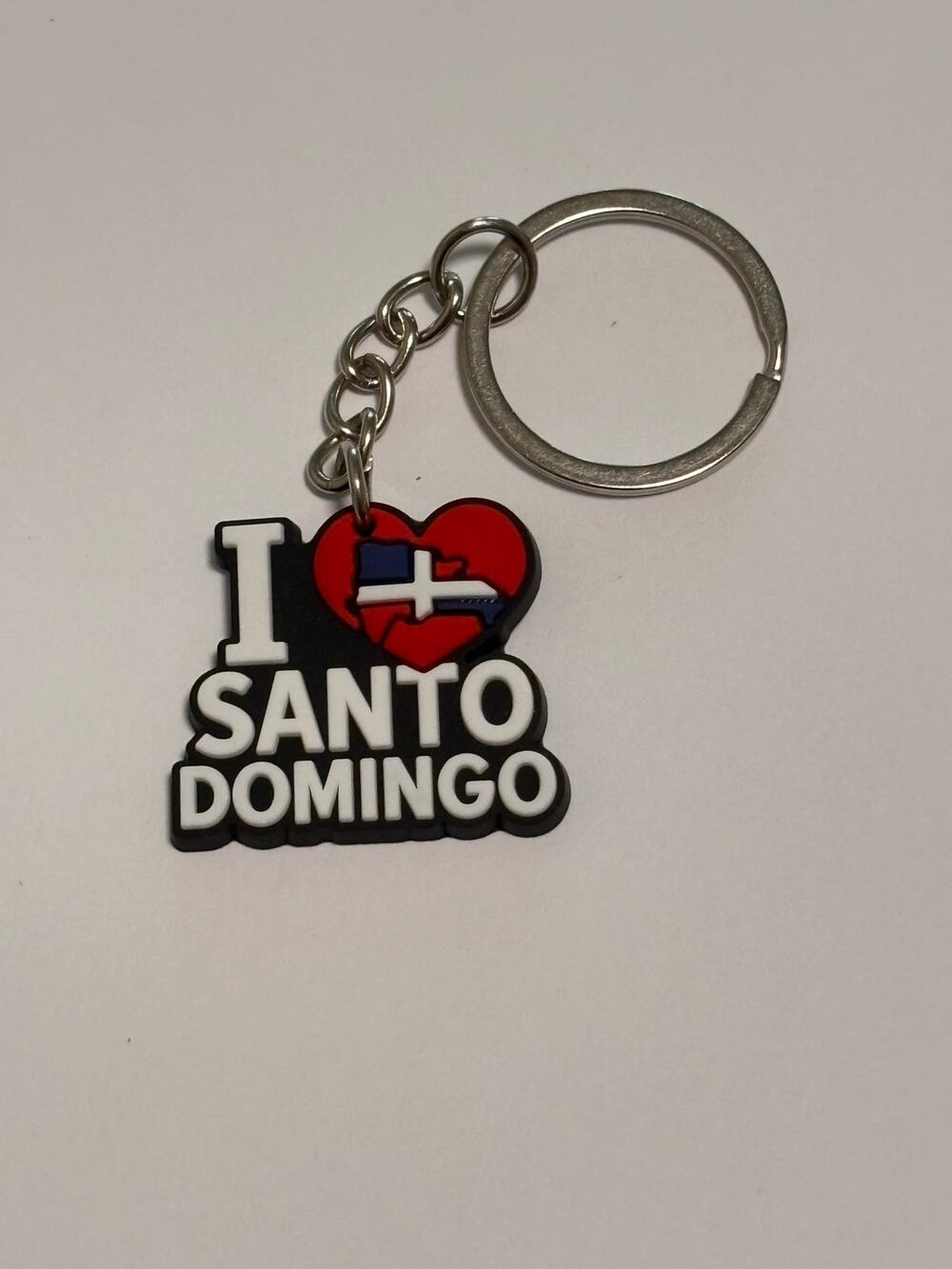 Republica Dominicana Keychain Souvenir Red White Blue Dominican Republic